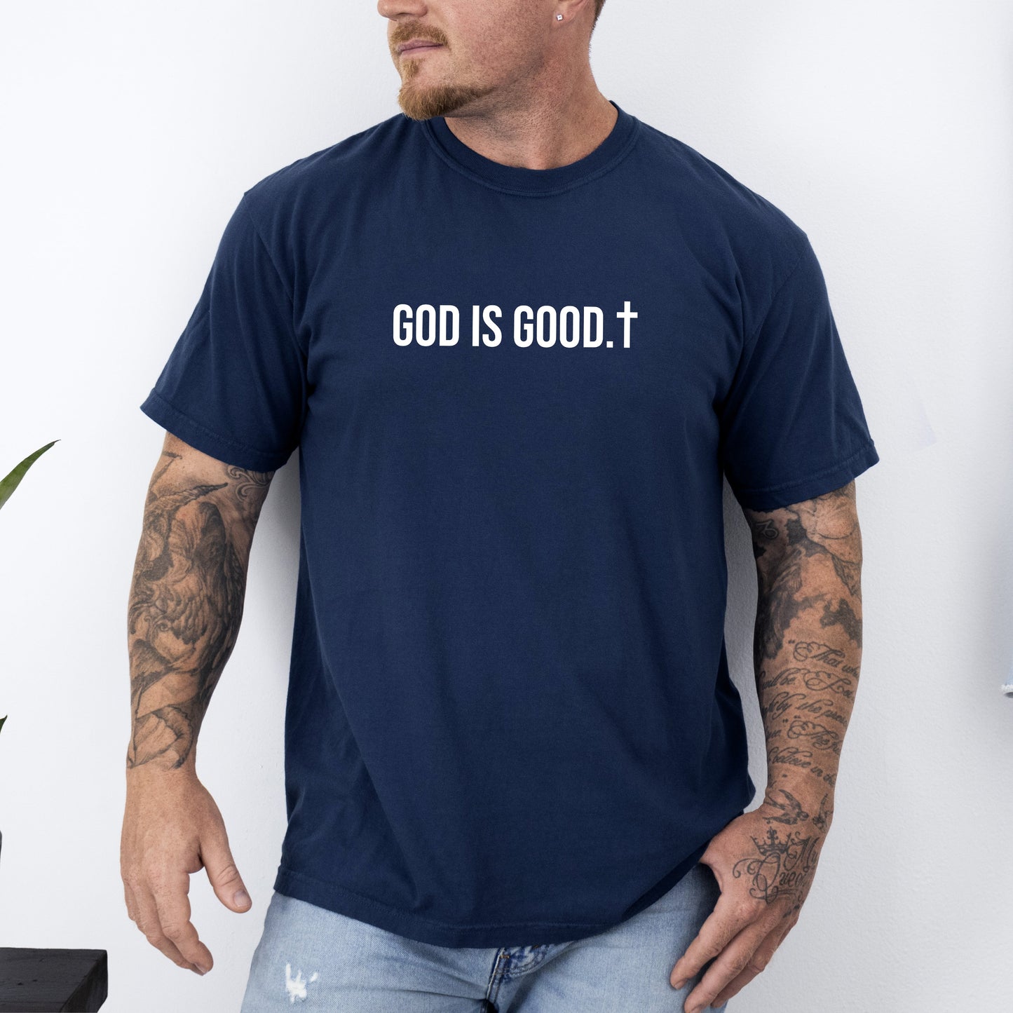 God Is Good, Minimalist, Faith, Jesus, Christian, Religious, Faith, Gospel Tshirt Comfort Colors T-Shirt
