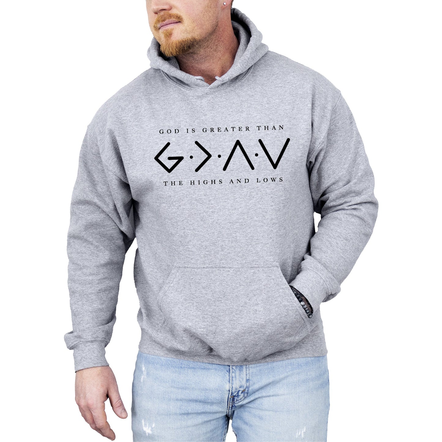 God Is Greater, Than The Highs And Lows, Jesus, Christian, Faith, Religious, Gospel Hoodie, Hooded Sweatshirt