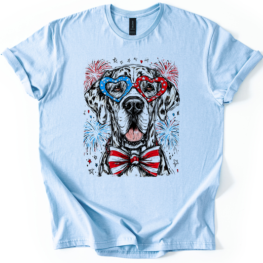 Great Dane Patriotic Dog, USA, America, Pet Lover, 4th of July, Soft Style T-Shirt