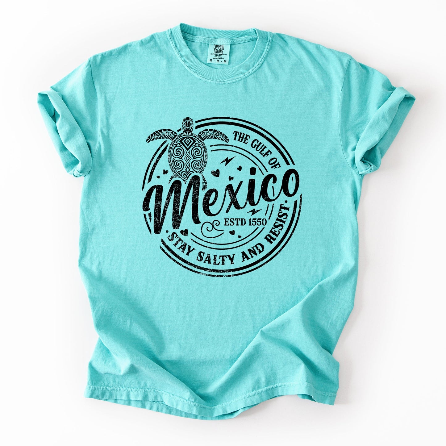 Gulf Of Mexico, Stay Salty, Resist, Turtle, Retro, Vintage Tshirt Comfort Colors T-Shirt