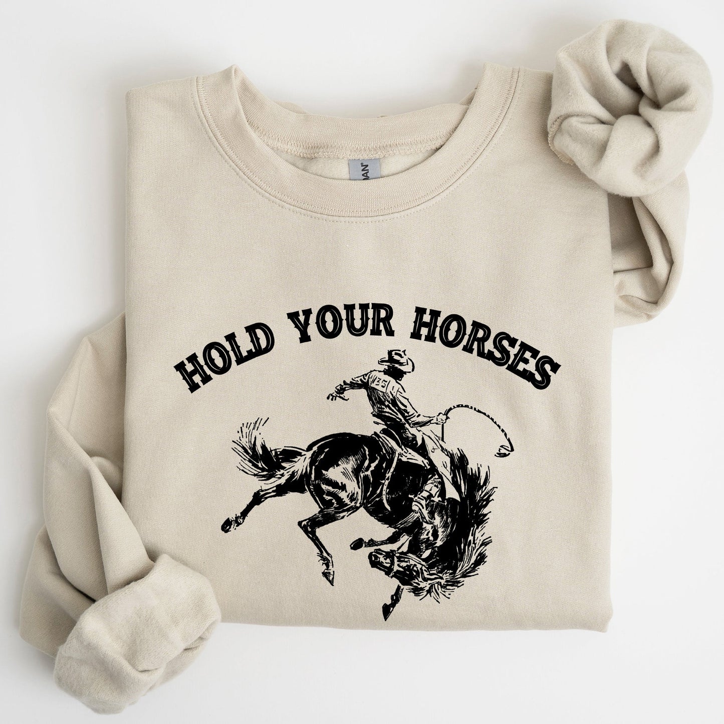 Hold Your Horses, Rodeo, Cowboy, Western Cowgirl Sweatshirt