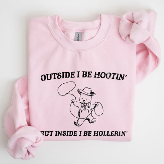 Hootin Hollerin, Bear, Meme, Aesthetic, Funny Sweatshirt