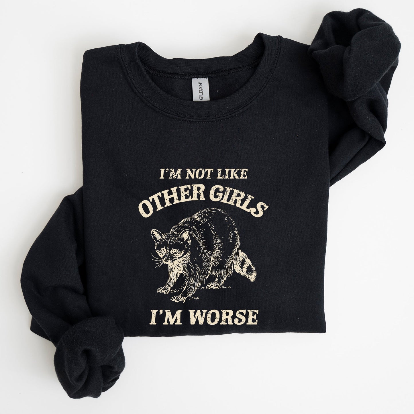 I'm Not Like Other Girls, Raccoon, Meme, Aesthetic, Funny Sweatshirt
