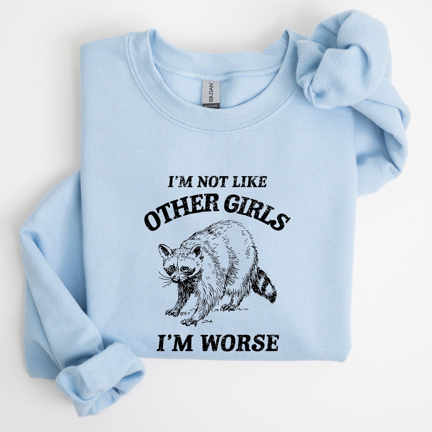 I'm Not Like Other Girls, Raccoon, Meme, Aesthetic, Funny Sweatshirt