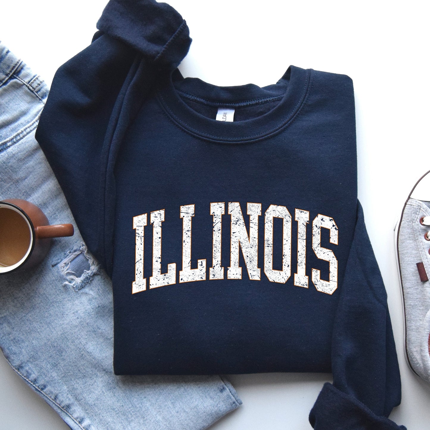 Illinois, Football, Sports, Game Day, Big Game, Touchdown, Tailgate Party, University, College, State Sweatshirt