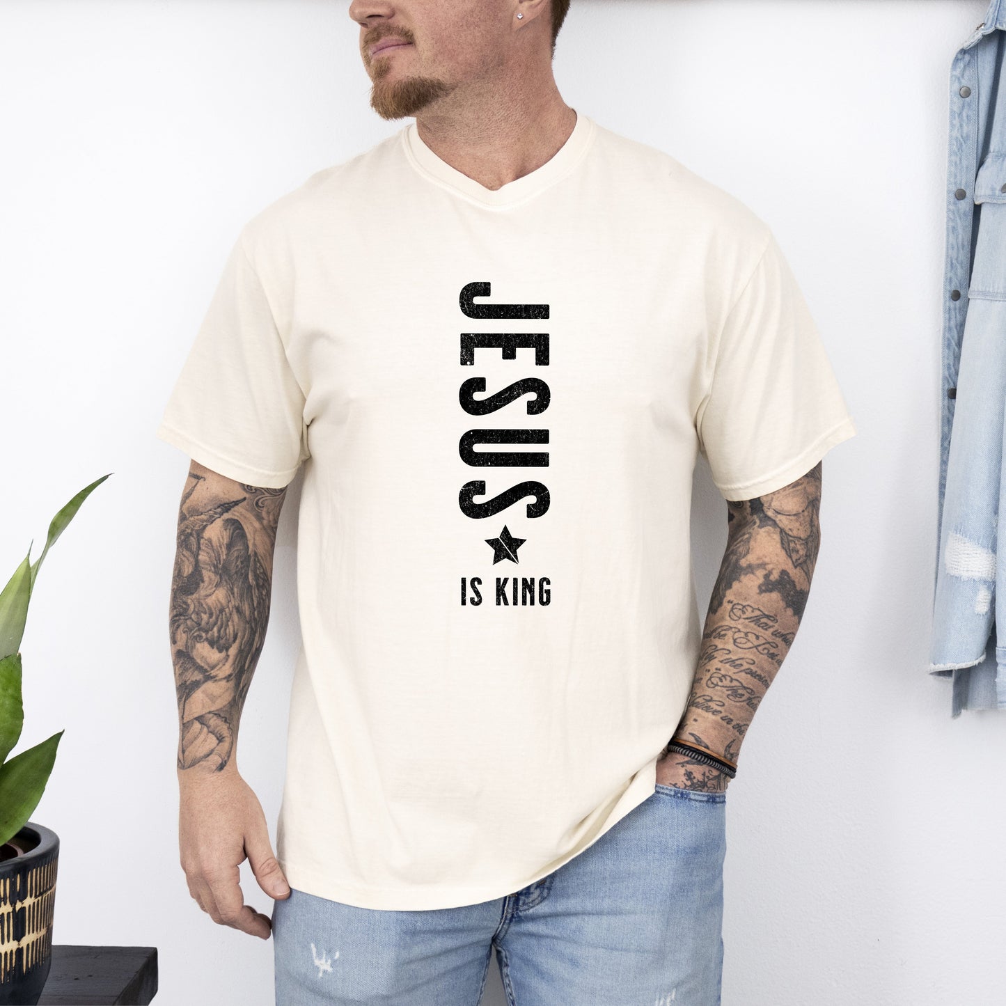 Jesus Is King, Religious, Faith, Gospel, Christian Tshirt Comfort Colors T-Shirt