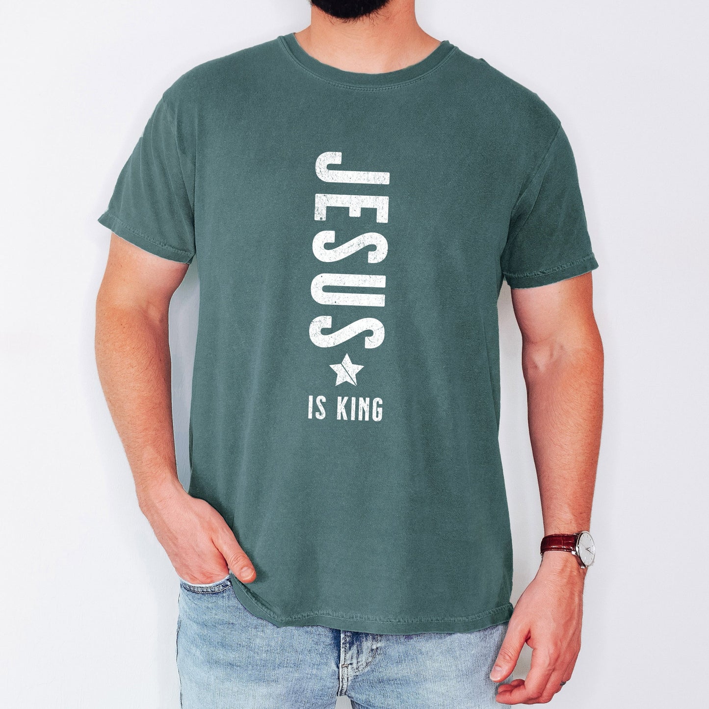 Jesus Is King, Religious, Faith, Gospel, Christian Tshirt Comfort Colors T-Shirt