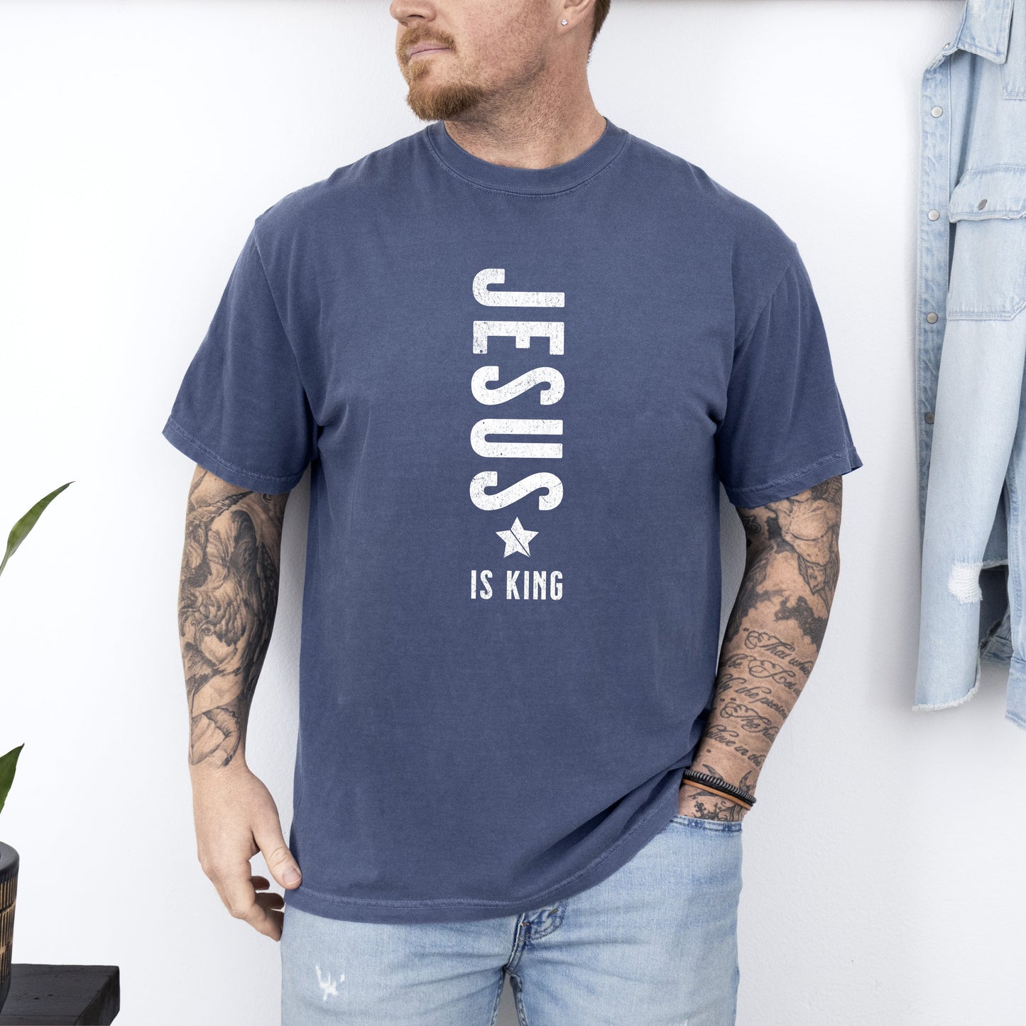 Jesus Is King, Religious, Faith, Gospel, Christian Tshirt Comfort Colors T-Shirt
