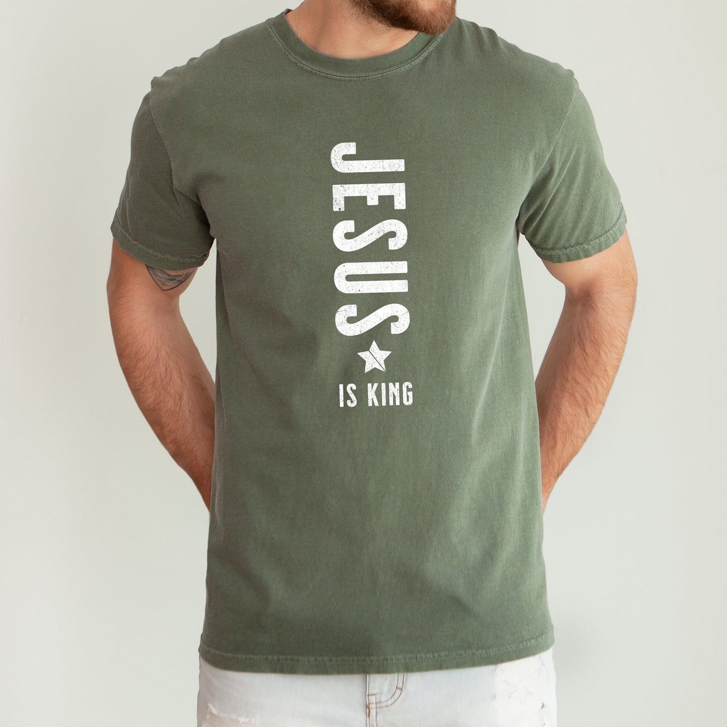 Jesus Is King, Religious, Faith, Gospel, Christian Tshirt Comfort Colors T-Shirt