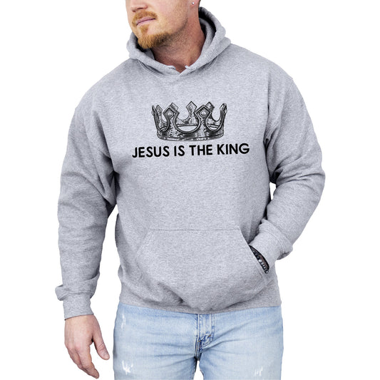 Jesus Is The King, Crown, Religious, Christian, Faith, Gospel Hoodie, Hooded Sweatshirt