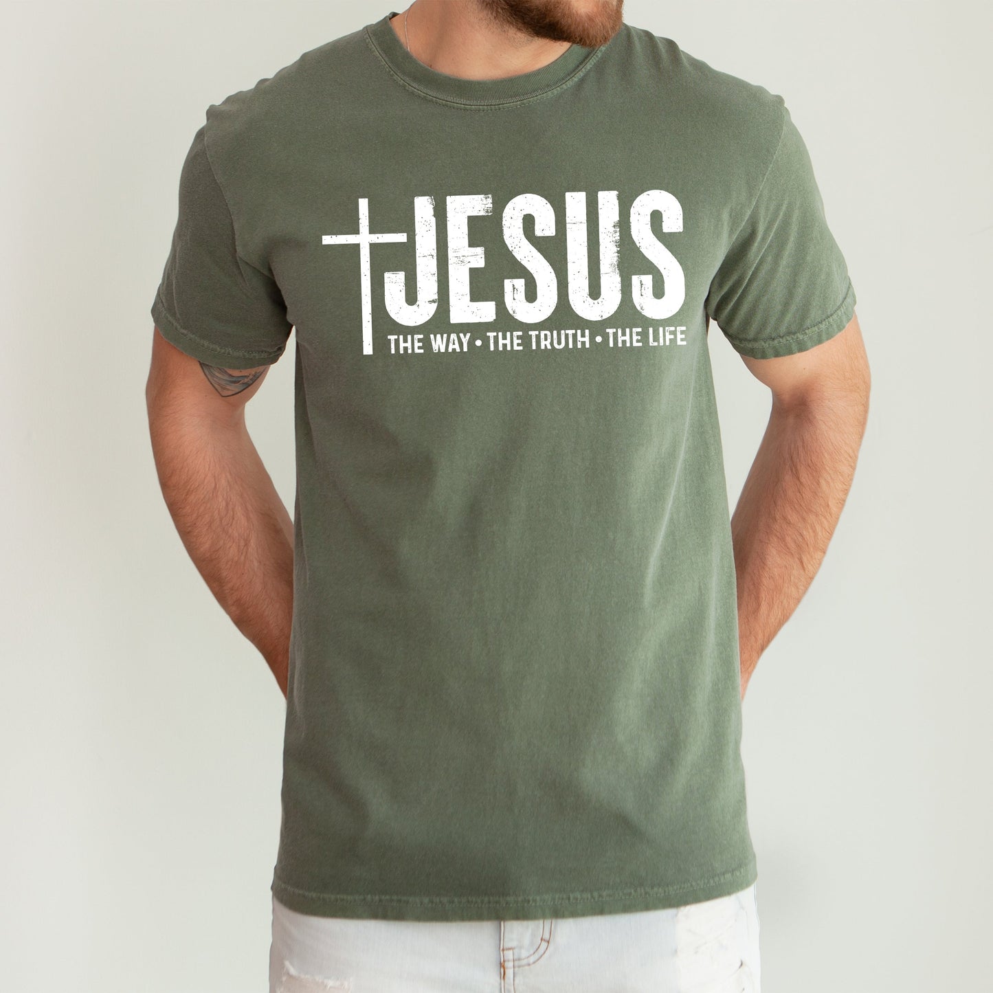 Jesus, The Way, The Truth, The Life, Christian, Religious, Faith, Gospel Tshirt Comfort Colors T-Shirt
