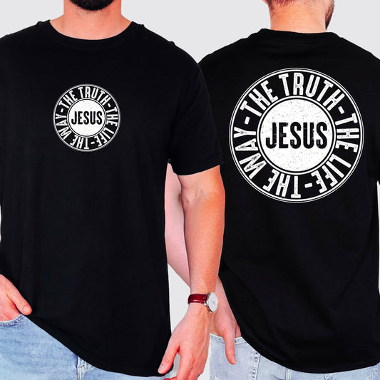 Jesus, The Way, The Truth, The Life, Circle, Christian, Religious, Faith, Gospel Tshirt Comfort Colors T-Shirt