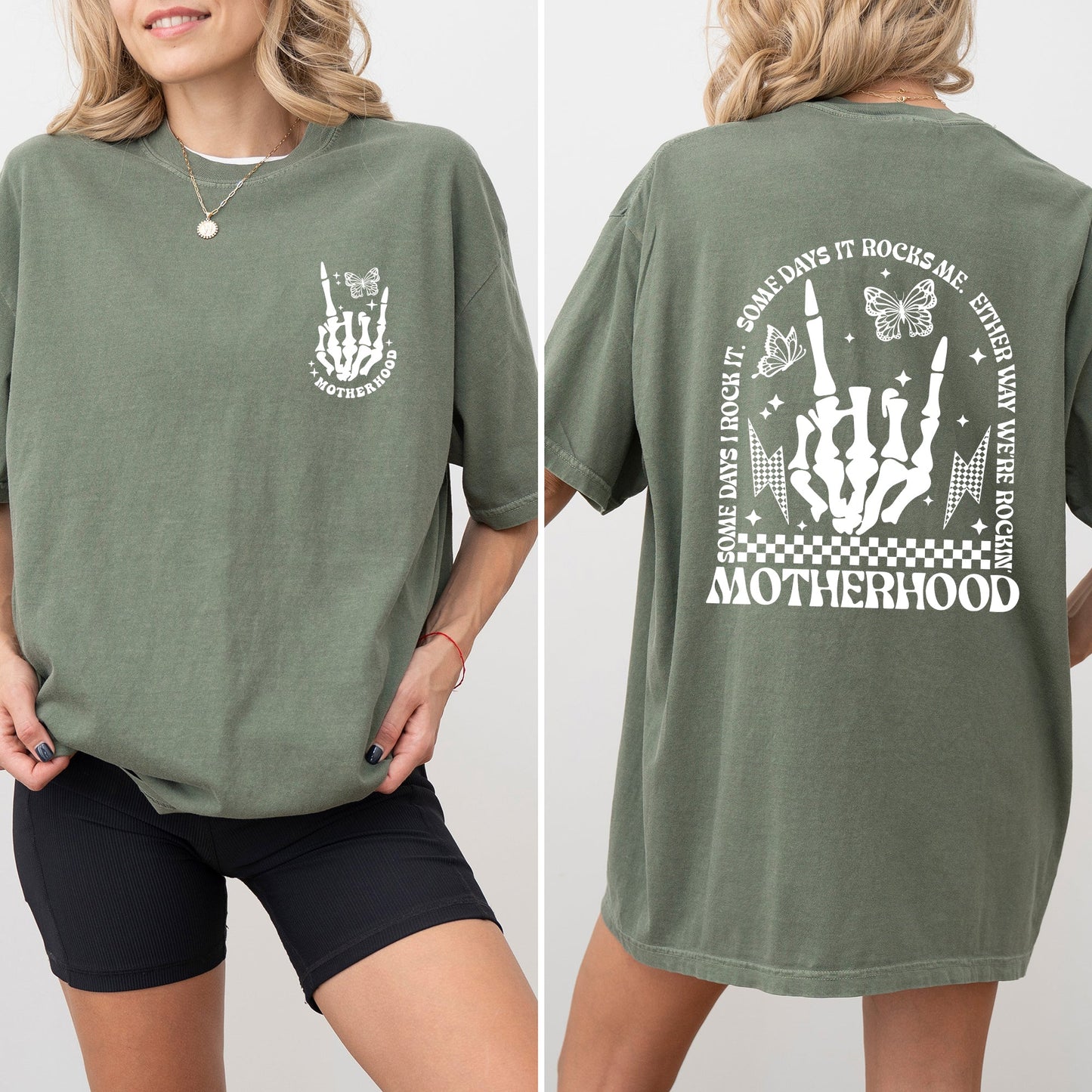 Motherhood Rocks, Mother's Day, Skeleton, Trend Comfort Colors Tshirt