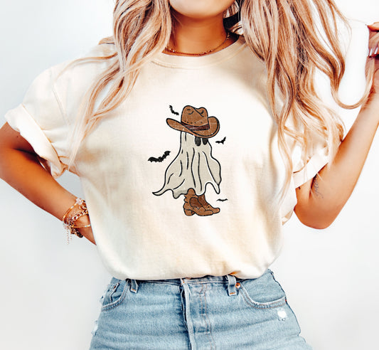 Mini Cowboy Ghost, Funny, Retro, Aesthetic, Vintage, Comfort Colors Tshirt