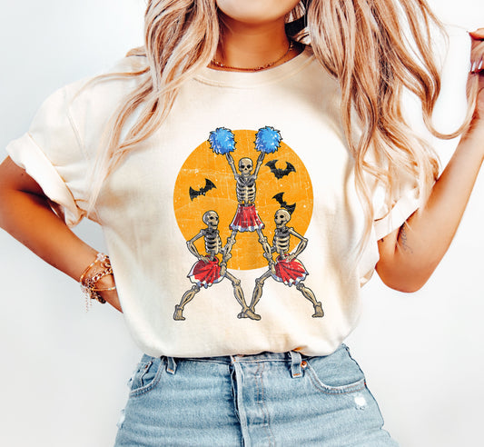 Cheerleader Skeletons, Dance, Retro, Aesthetic, Vintage, Comfort Colors Tshirt