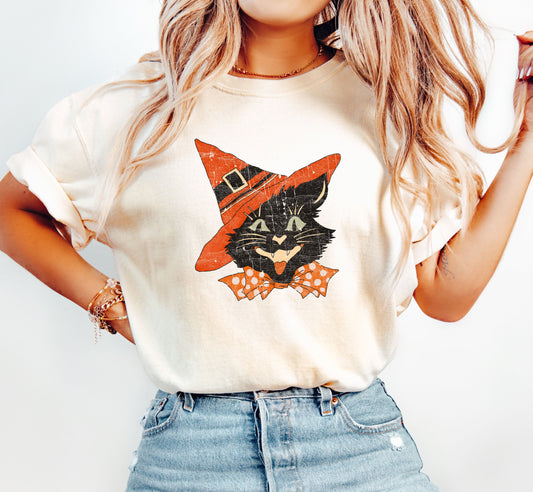 Vintage Cat, Retro, Aesthetic, Vintage, Comfort Colors Tshirt