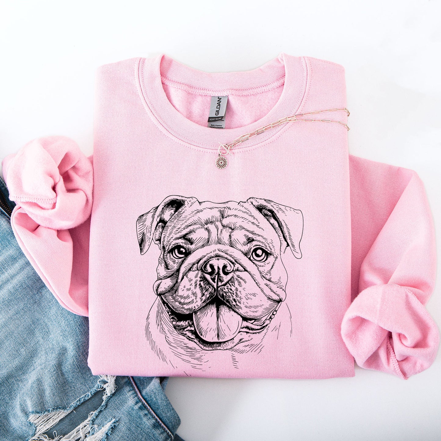 English Bulldog, Pet, Dog Breed Sweatshirt