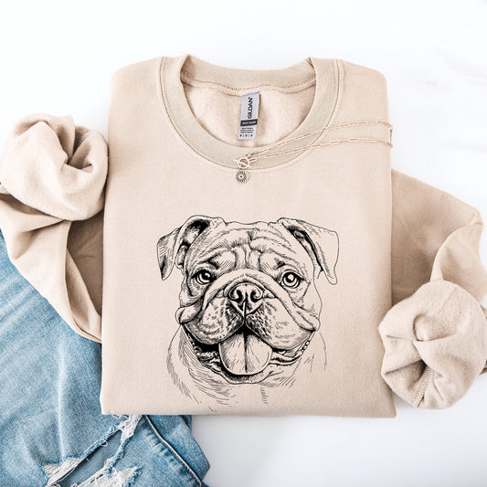 English Bulldog, Pet, Dog Breed Sweatshirt