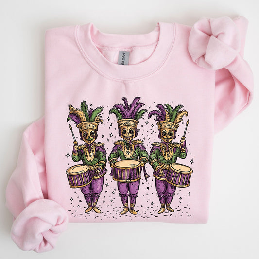 Mardi Gras, Nutcracker, Coquette, Carnival, Fleur de Lis, Fat Tuesday, Parade Sweatshirt