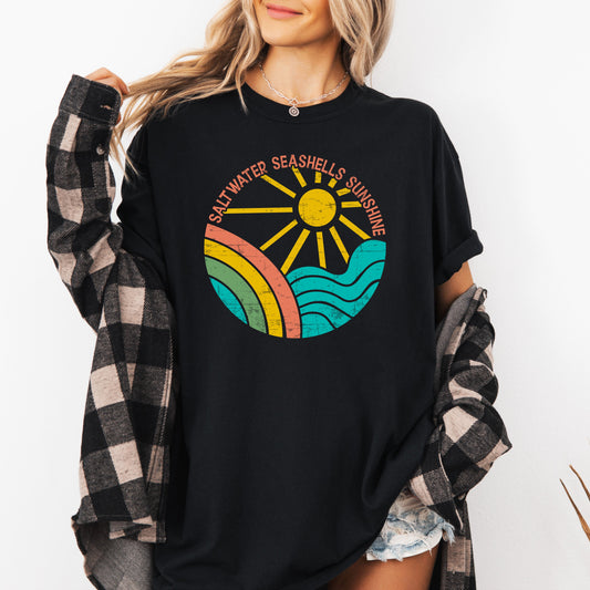 Vintage Sunshine, Summer, Lake, Retro Tshirt Comfort Colors T-Shirt
