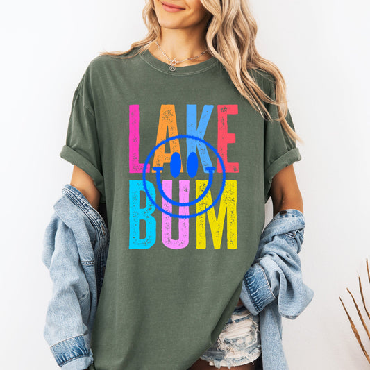 Lake Bum, Summer, Lake Life, Retro, Comfort Colors T-Shirt