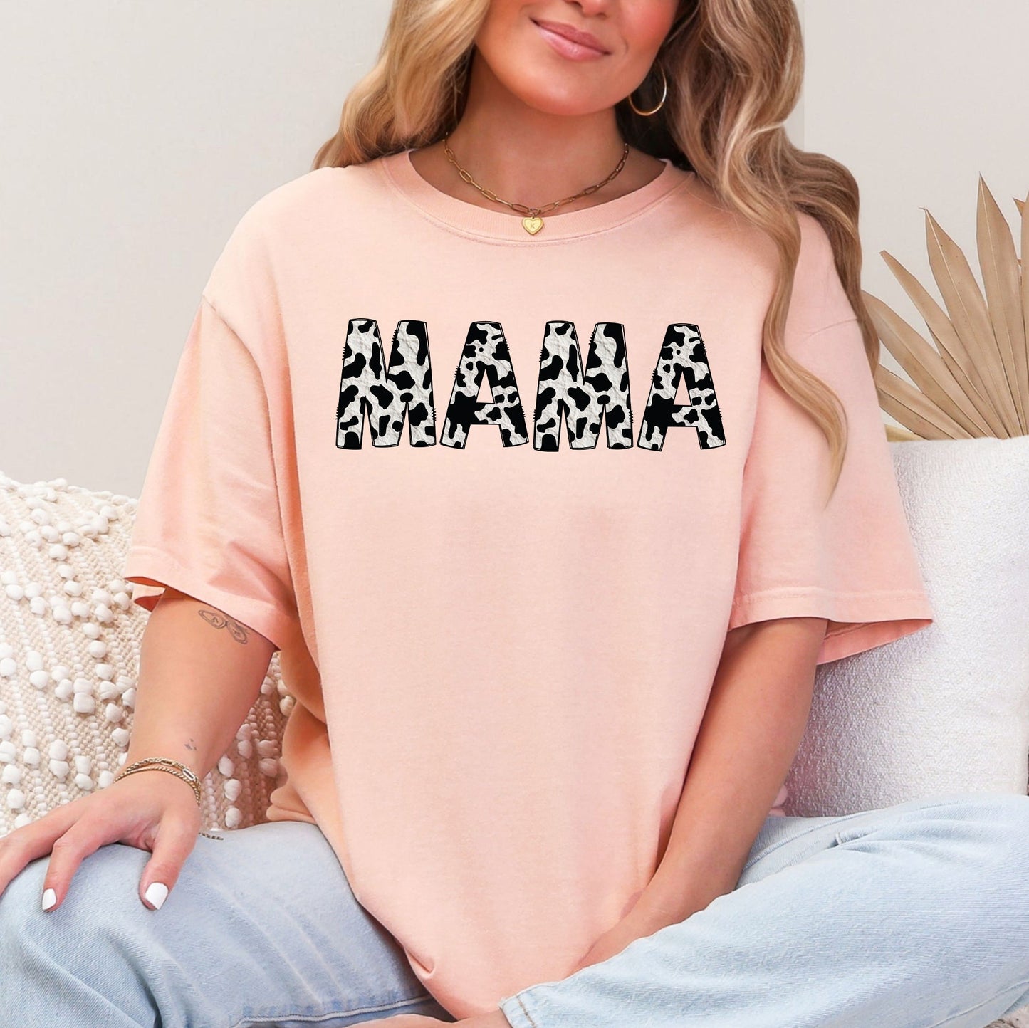 Mama, Cow Print, Classic, Animal Print, Mother's Day Tshirt Comfort Colors T-Shirt