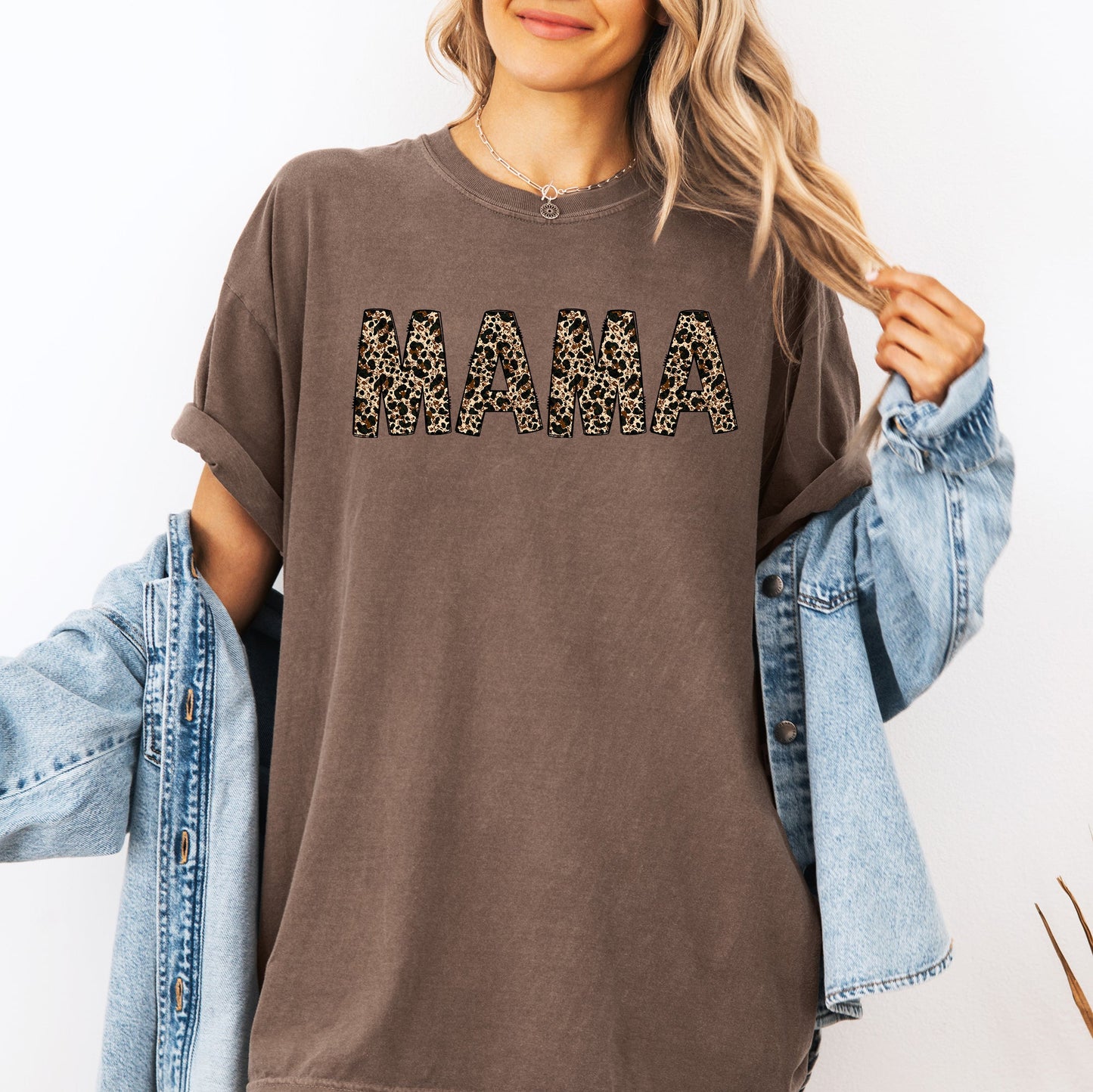 Mama, Leopard Print, Classic, Animal Print, Mother's Day Tshirt Comfort Colors T-Shirt
