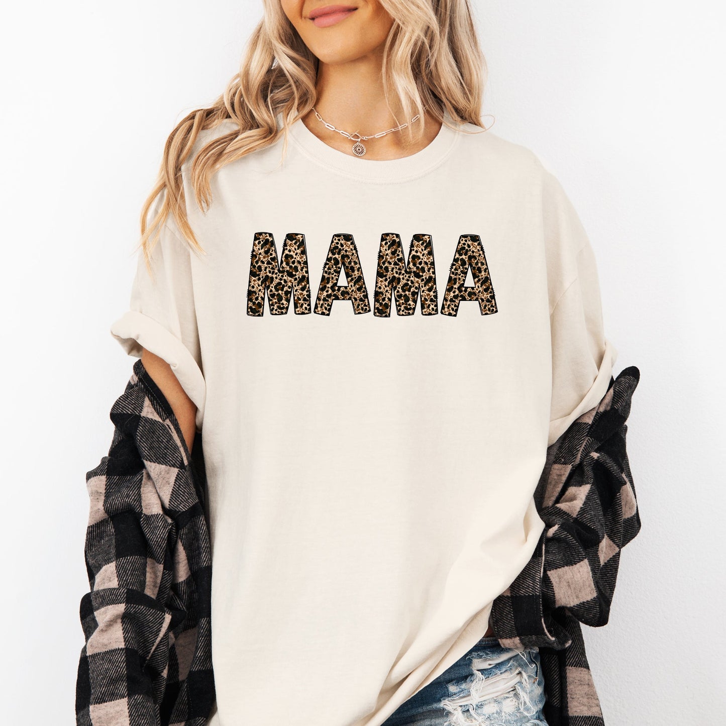 Mama, Leopard Print, Classic, Animal Print, Mother's Day Tshirt Comfort Colors T-Shirt