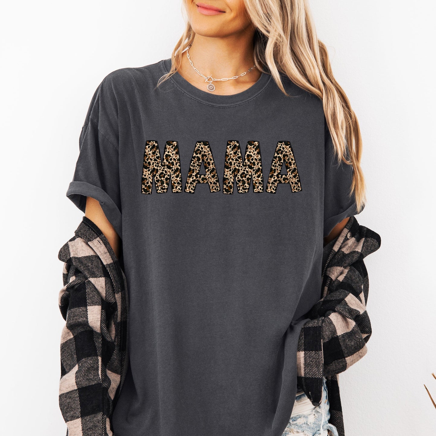 Mama, Leopard Print, Classic, Animal Print, Mother's Day Tshirt Comfort Colors T-Shirt