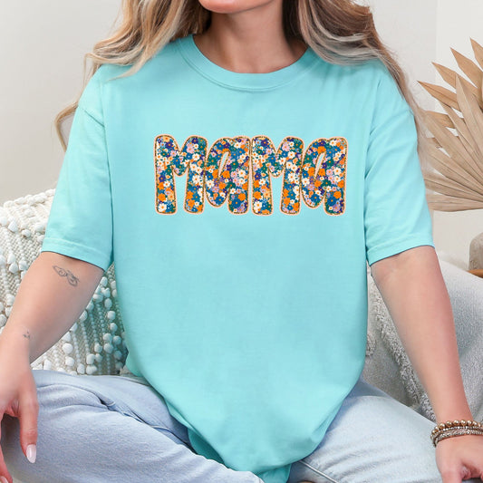 Mama, Mother's Day, Floral, Flowers, Bright Tshirt Comfort Colors T-Shirt
