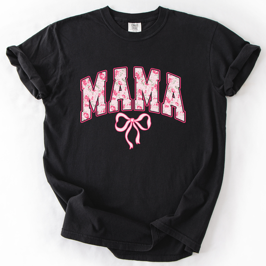 Mama, Pink Coquette, Ribbons, Cute, Comfort Colors T-Shirt