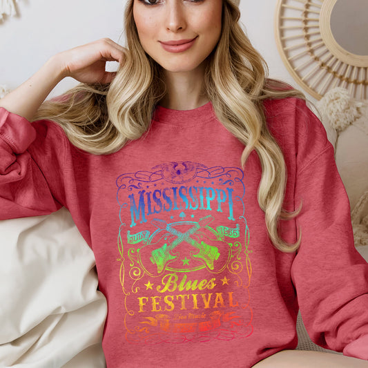 Mississippi Blues Festival, Concert Poster Sweatshirt