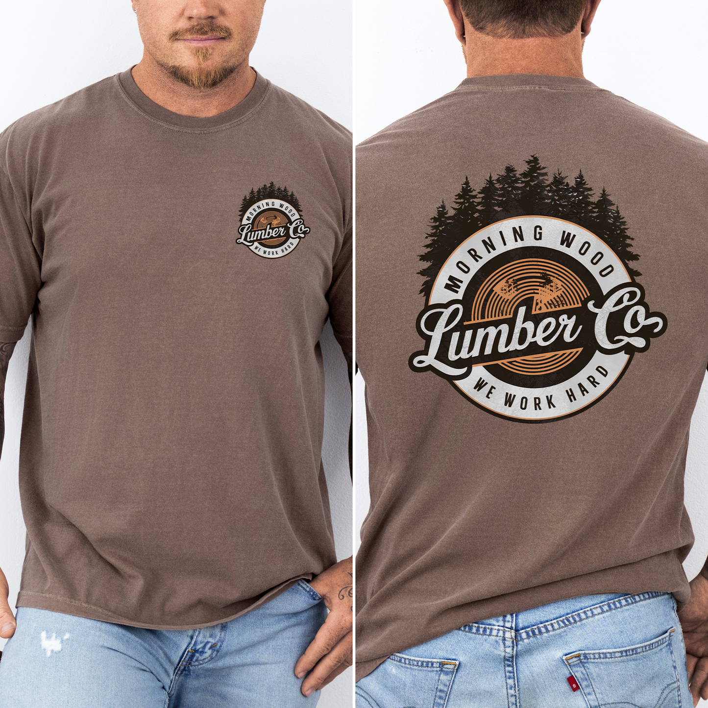 Morning Wood Lumber, Funny, Dad, Father's Day, Husband, Brother, Guy Gift, Comfort Colors T-Shirt