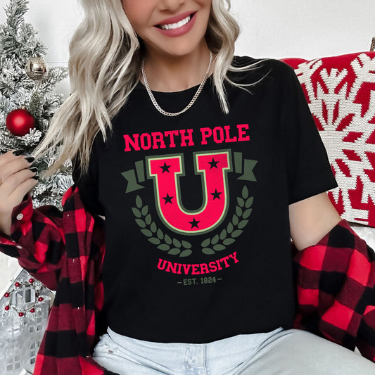 North Pole University, Retro, Vintage, Classic, Super Soft Tshirt