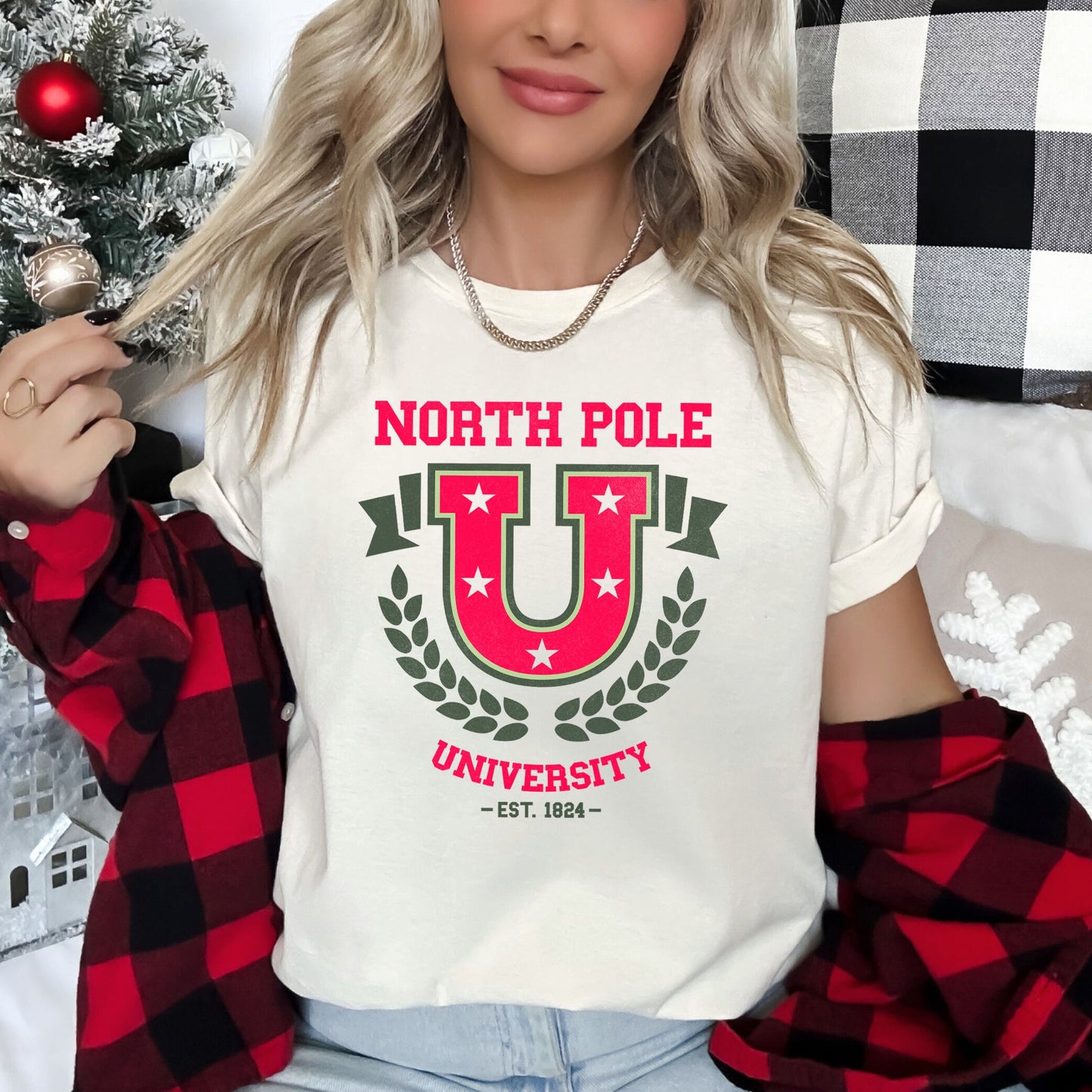 North Pole University, Retro, Vintage, Classic, Super Soft Tshirt