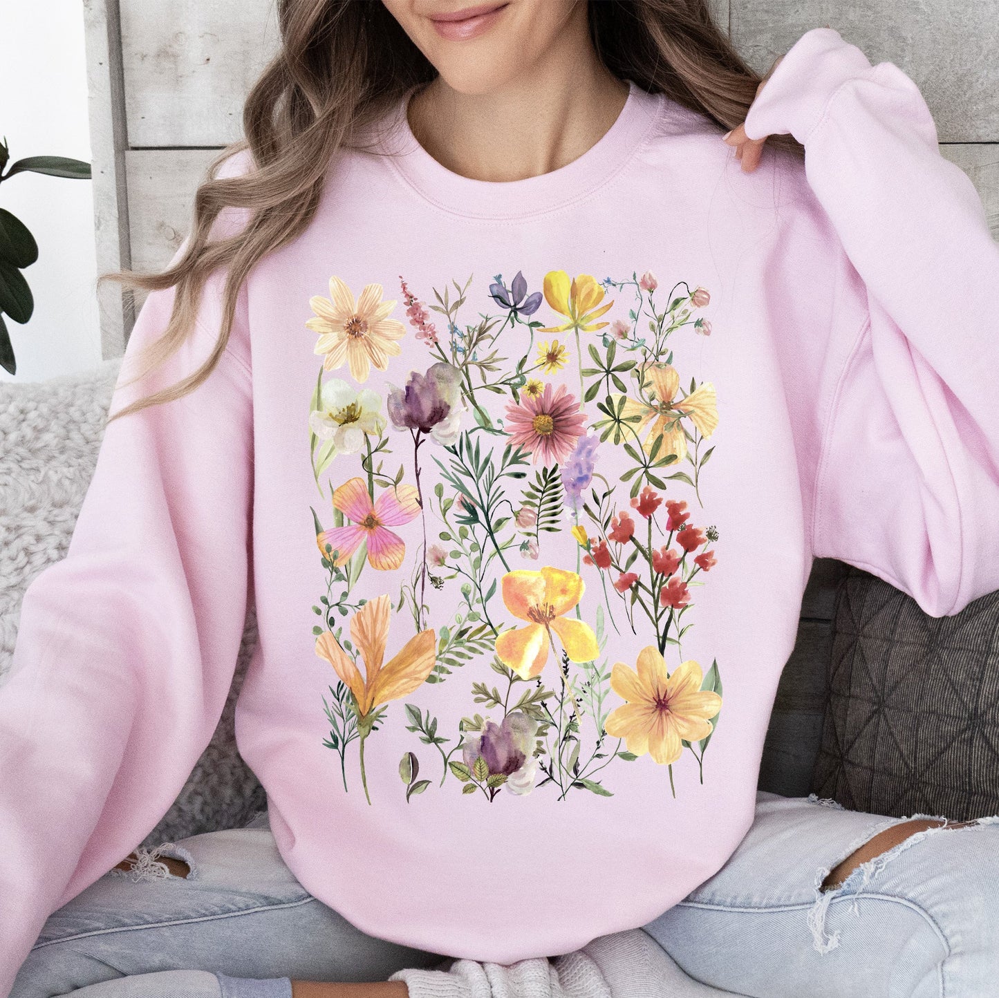 Mountain Meadow Pressed Flowers Sweatshirt