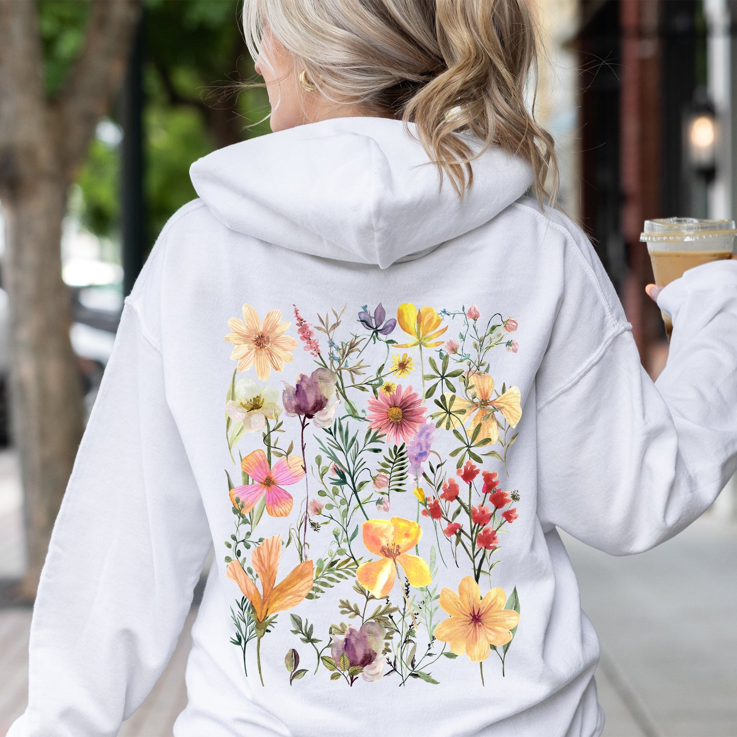 Mountain Meadow Pressed Flowers Hoodie