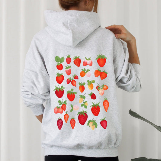 Sweet Strawberry Delight, Juicy Fruit, Berry Hoodie