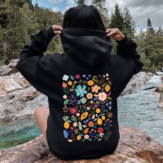 Floral Pattern, Botanical, Flower, Wildflower Hoodie