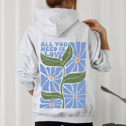 All You Need Is Love, Retro Flowers Hoodie