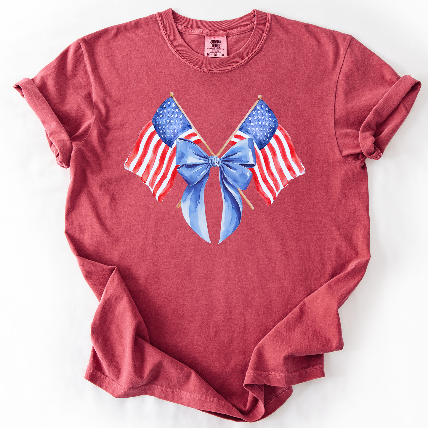 Patriotic Coquette Flags, America, USA, Fourth Of July, Comfort Colors T-Shirt