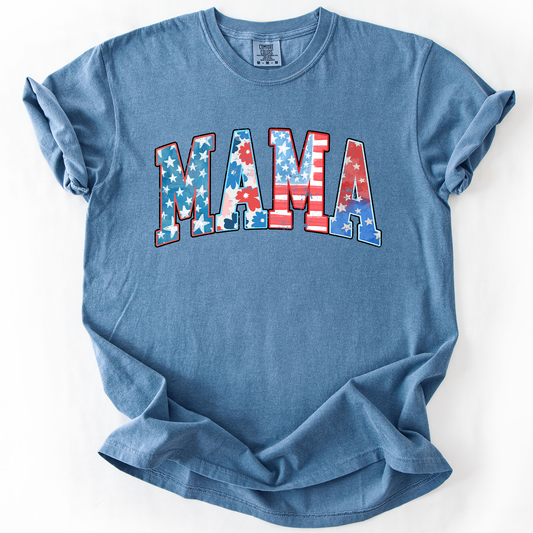 Patriotic Mama, Fourth of July, America, Patriotic, USA, Comfort Colors T-Shirt