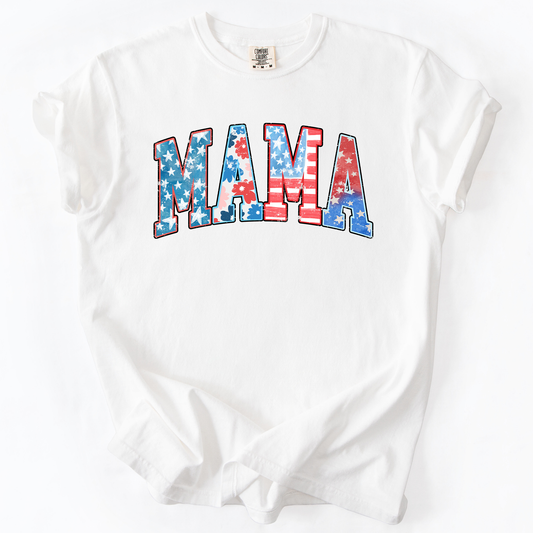 Patriotic Mama, Fourth of July, America, Patriotic, USA, Comfort Colors T-Shirt
