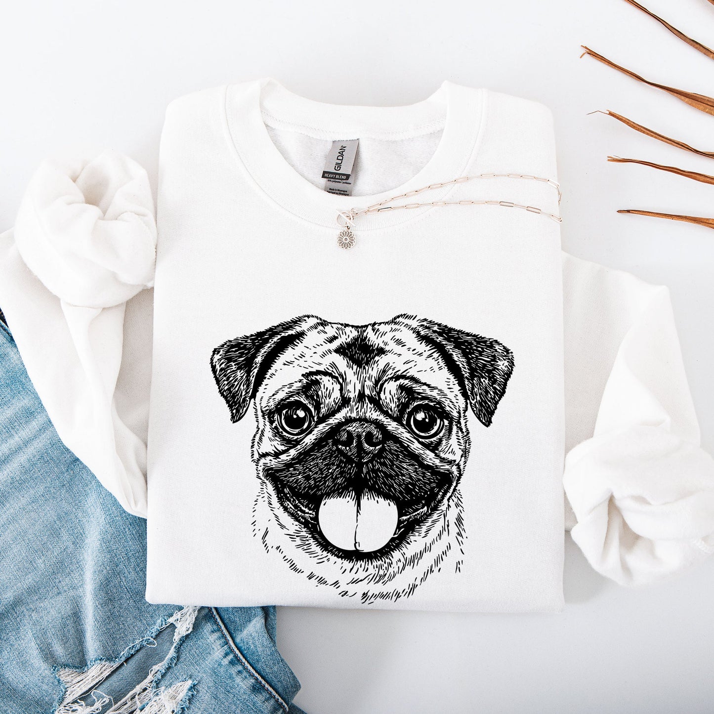 Pug, Dog Lover Apparel, Pet, Dog Breed, Cute Sweatshirt