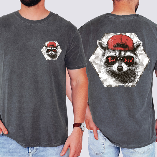 Rad Dad, Raccoon, Father's Day, Husband, Guy Gift, Brother, Comfort Colors T-Shirt