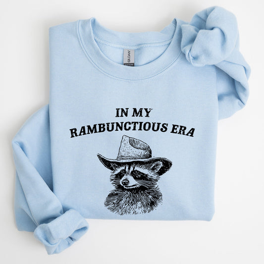 Rambunctious Era, Raccoon, Meme, Aesthetic, Funny Sweatshirt