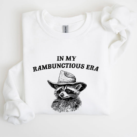 Rambunctious Era, Raccoon, Meme, Aesthetic, Funny Sweatshirt