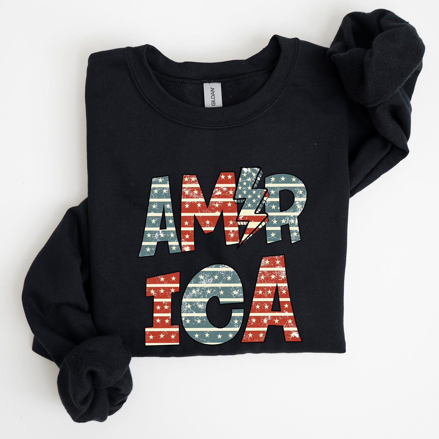 Retro America, Patriotic, 4th of July Sweatshirt