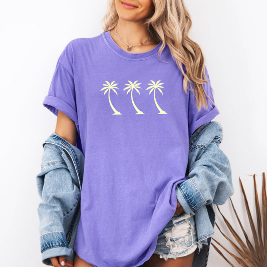 Retro Minimalist Palm Trees, Summer, Beach, Classic Comfort Colors T-Shirt