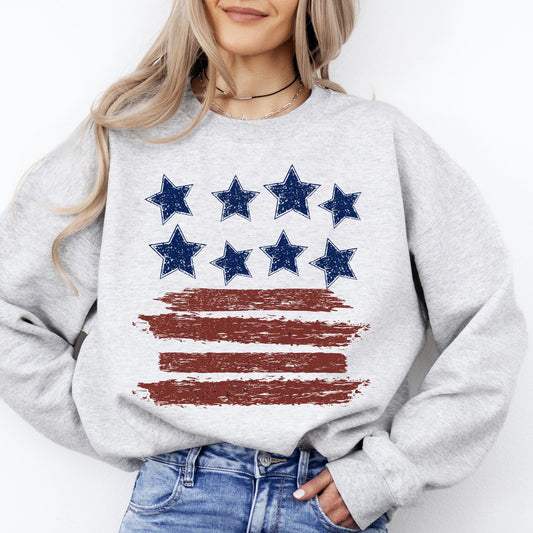 Retro Stars and Stripes, Patriotic, America, 4th of July Sweatshirt